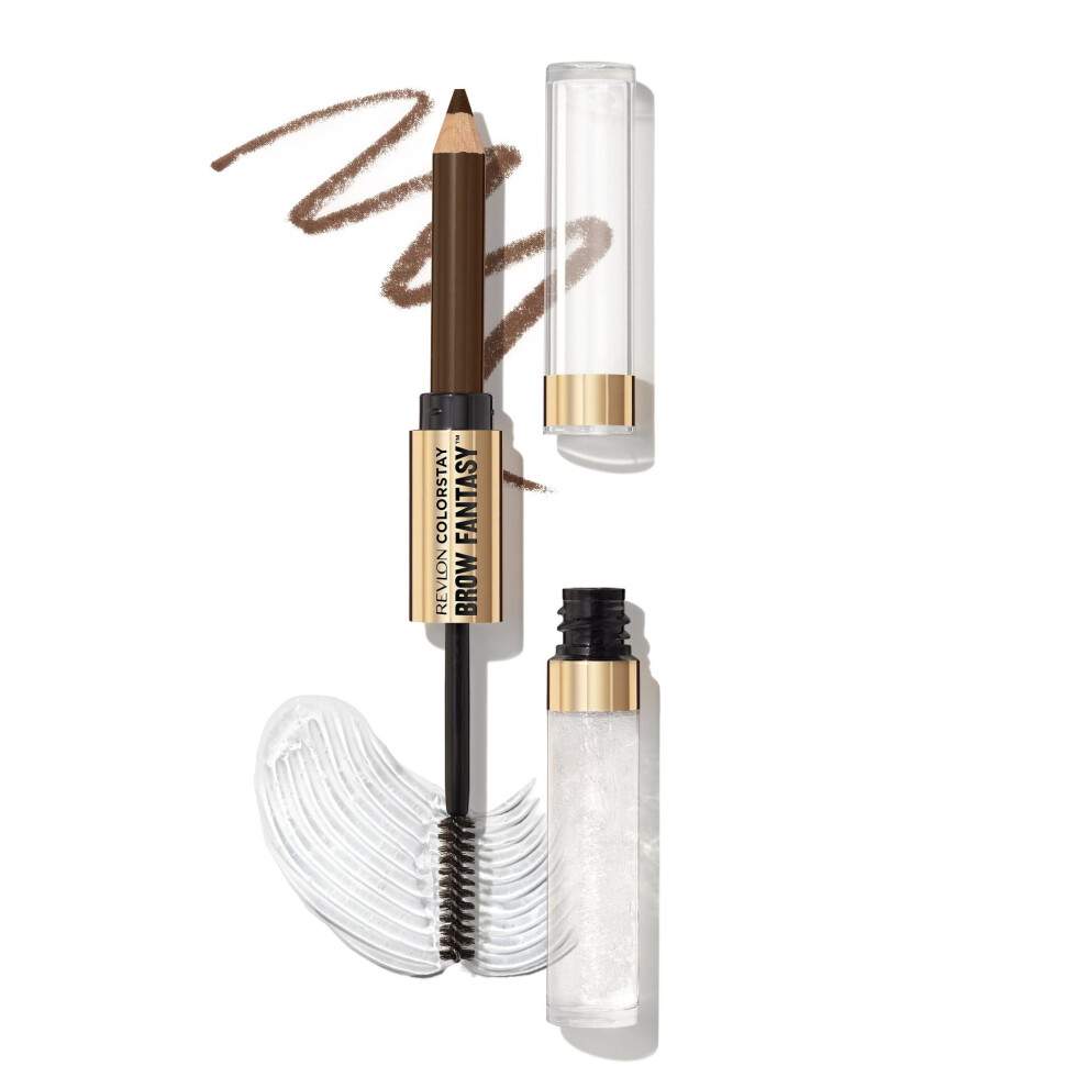 Revlon ColorStay Brow Fantasy Pencil & Gel, Medium Brown - Image 6
