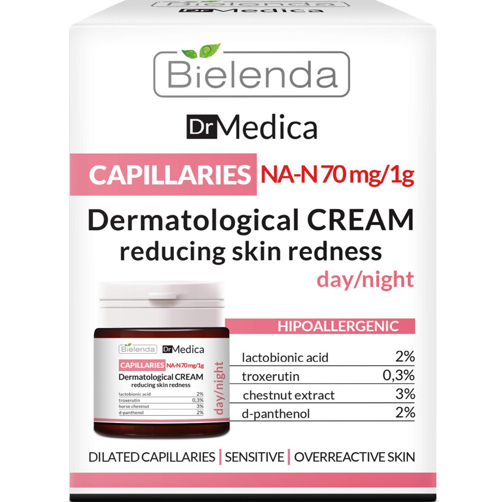 Bielenda Dr Medica - Reduces Skin Redness, Prevents The Formation Of New Veins Enhances Elasticity Of Capillaries - Dr Medica Capillary Skin Dermatologic