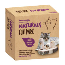 Naturals Fun Park for Cats - Interactive Cat Toy with Natural Mini Catnip Balls, Encourages Play, Exercise and Healthy Activity for Indoor Cats, 22 x