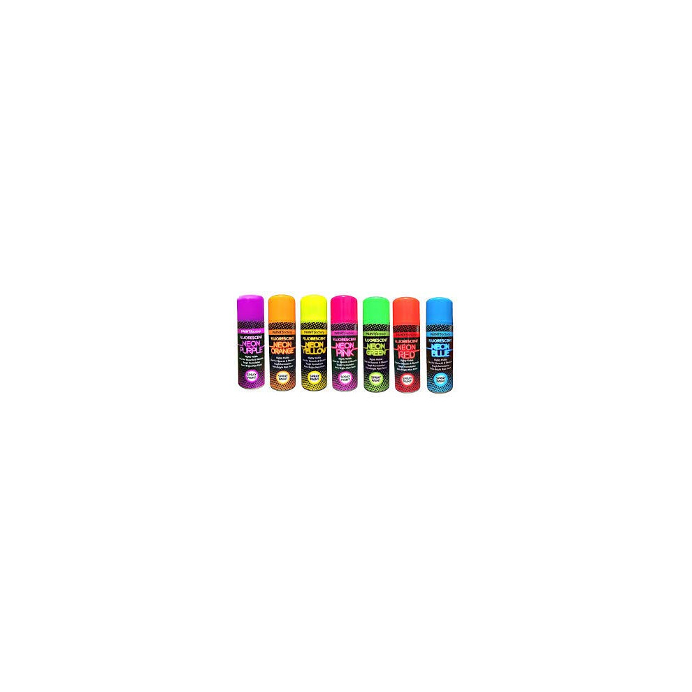 C 12 Cans Of Fluorescent Neon Spray Can Paint 200Ml Graffiti (Banksey) No Cfcs 5055531109789