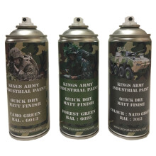 Kings Army Spray Paint 400ml Jungle Camo Pack, Camo Green, Forest Green, Nato Green, Military paintball airsoft, Model Maker Paint