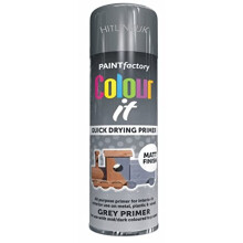 Colour-IT Primer Grey MATT Spray Paint Plastic Metal Wood 250ML
