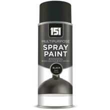 Classic Signature - 151 Multi Purpose Spray Paint 400ml for Metal, Wood, Plastic, Walls - Aerosol Spray with Perfect Finish (4 x Pack, Black Satin)