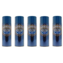 5x Hammerite Smooth Blue Metal Spray Paint 400ml