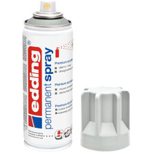 edding 5200 permanent spray - light grey matt - 200 ml - acrylic paint for painting and decorating glass, metal, wood, ceramic, plastic, canvas -