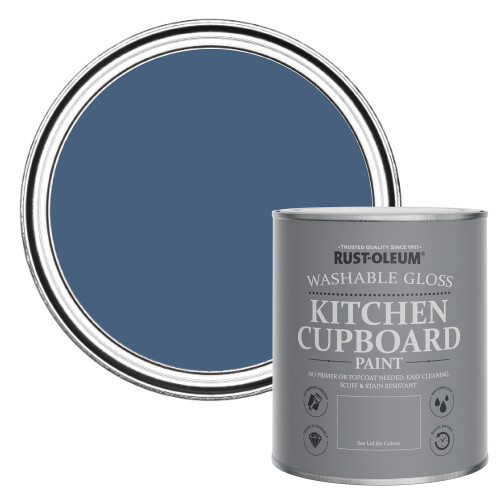 Rust-Oleum Rust-Oleum Blue Kitchen Cupboard Paint in Gloss Finish - Ink Blue 750ml