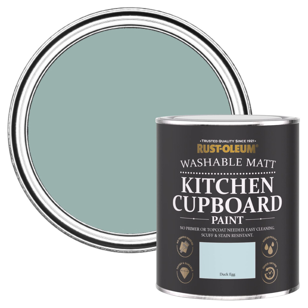 Rust-Oleum Blue Kitchen Cupboard Paint In Matt Finish - Duck Egg 750Ml