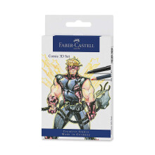 Faber-Castell Creative Studio Comic Illustration 3D Set, Multicoloured, 11 Pieces, For Art, Craft, Drawing, Sketching, Home, School, University,