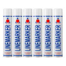 Aerosol Solutions Line Marker, Grass and Road Spray Paint, White, 750 ml (Pack of 6)