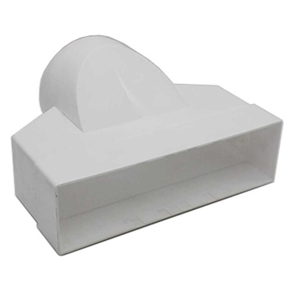 Kair 204 x 60mm to 100mm Rectangular-to-Round Duct Adaptor | Fits over other connectors and fittings and pipe requires, ROUND END: 100mm (4 inch) Fits over other connectors - Image 2