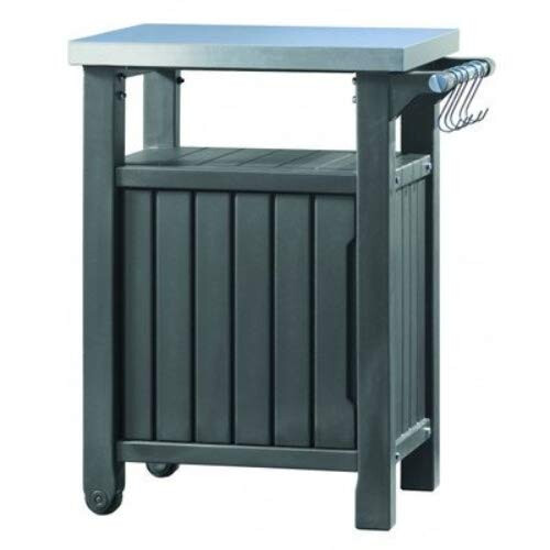 Keter Keter Barbecue Side Table with Single Door, Graphite, 54 x 70 x 90 cm, 6130 2
