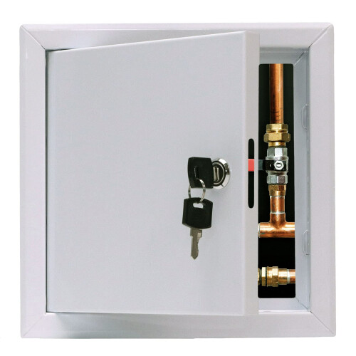 Access Door 24" X 24" Steel Access Panel Removable Door for Wall/Ceiling Application (Lock and Key) with Frame - [Outer Dimensions: 25" Width X 25"