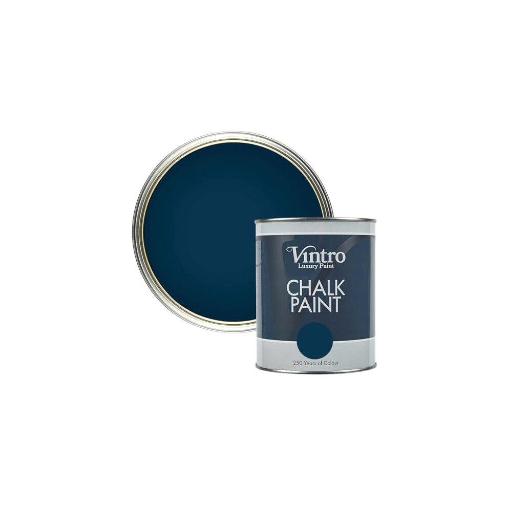 Vintro Paint Nightfall Blue Chalk Paint 1L - Matt Finish - Eco-Friendly Furniture Paint - Image 4