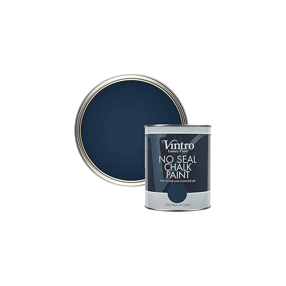 Vintro | No Seal Chalk Paint | Nightfall | Blacky/Blue | Interior & Exterior Use | Furniture | Walls | Wood | Metal | 1 Litre (Nightfall - blacky/blue) - Image 5