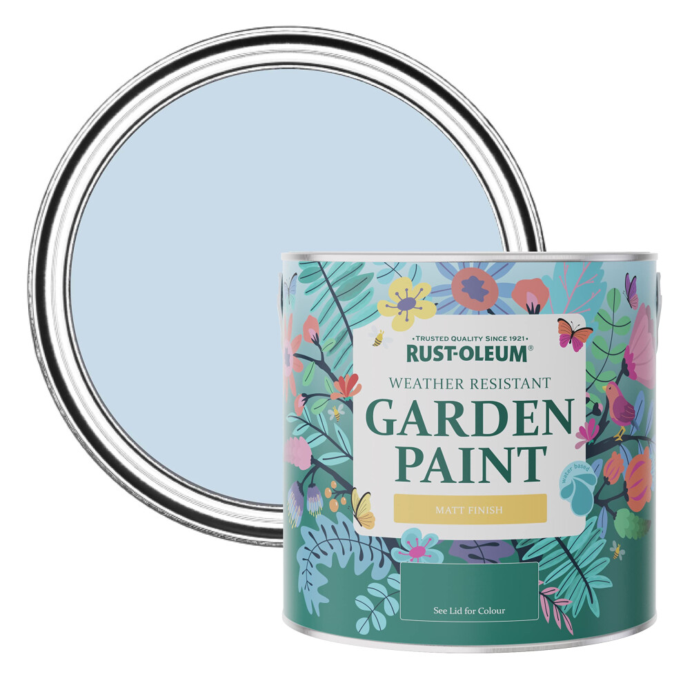 Rust-Oleum Mould-Resistant Garden Paint In Matt Finish - Sky 2.5L Blue