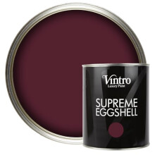 Vintro Paint | Dark Purple Eggshell Paint | for Walls | Wood | Trim | Satin Furniture Paint | Interior & Exterior Use. 1 Litre (Dark Purple - Sweet