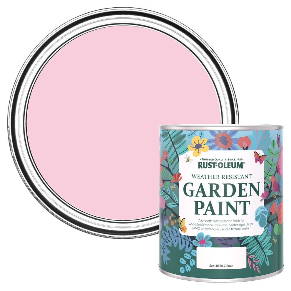 Rust-Oleum Mould Resistant Garden Paint In Matt Finish - My Husband Said No 750Ml Pink