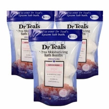 15 x Dr. Teals Bubble Bath Bombs 1.6oz Ultra Moisturising Pink Himalayan & Essential Oils with Jojoba & Sunflower Oil | Revitalising Natural Aroma
