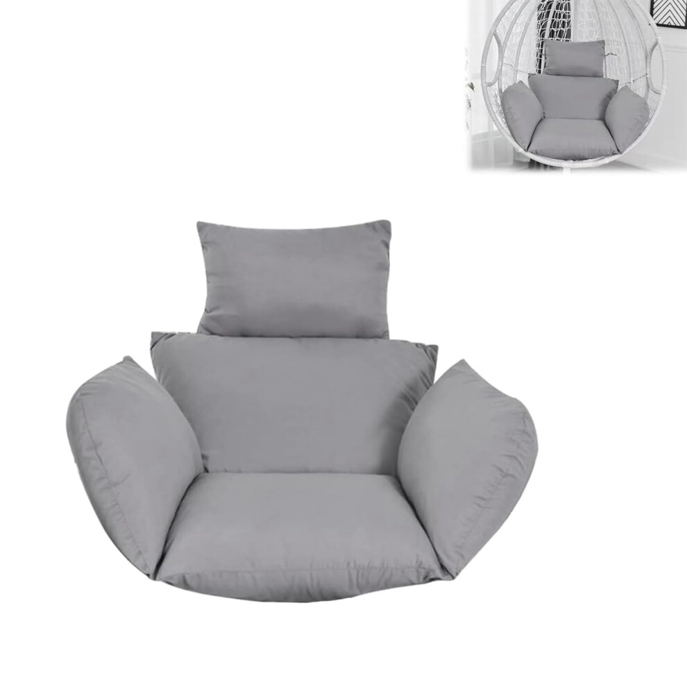 Baergono Hanging Chair Cushion Cover, Egg Chair Cushion Replacement, Hanging Egg Chair Cushion with Pillow and Filling Cotton, Swing Chair Cushion for