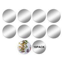 10pcs Mirror Tiles - Self Adhesive Acrylic 15cm Round Craft Mirrors for Bedroom Decoration & DIY Projects