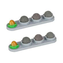 Boules d'herbe à chat pour mur de chat, lot de 8 jouets à l'herbe à chat, boules Silvervine, jouets comestibles à lécher pour chat, taille S