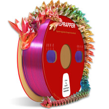 PLA Filament 1.75mm 1KG – Red/Gold/Blue Tri Colour Silk PLA Filament, Multicolour Filament for 3D Printing, High Glossy Co-Extrusion 3D Printer