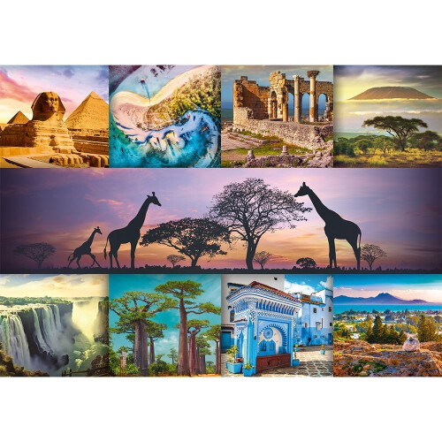Puslespil 1000 Collage - Afrika TREFL 1