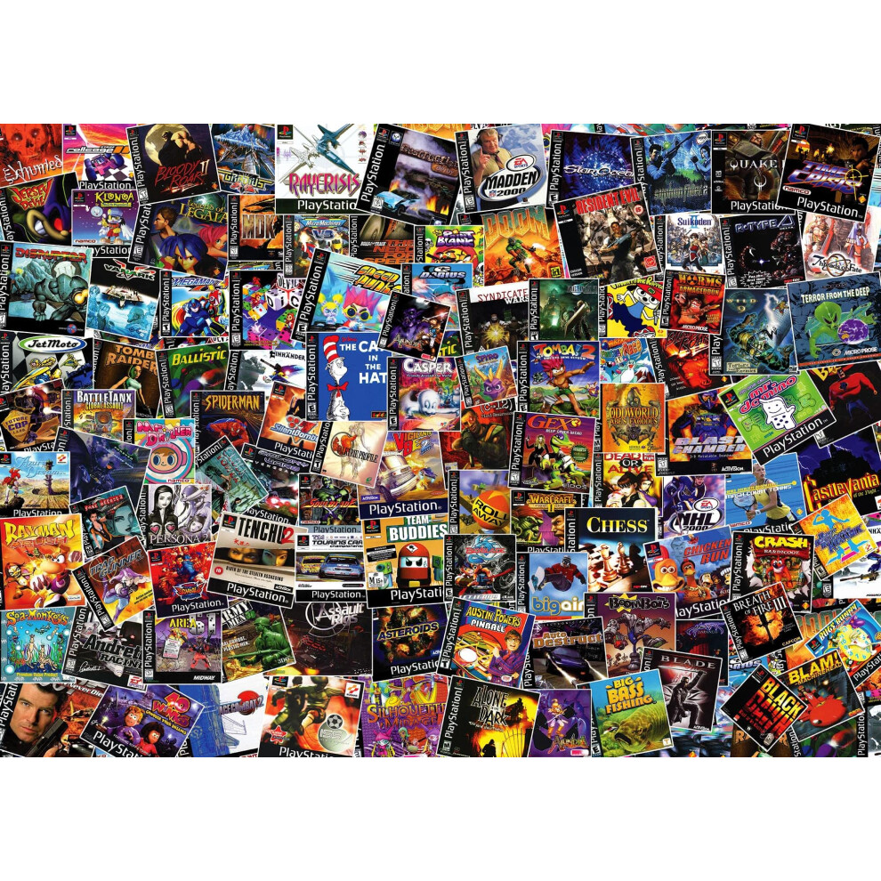 Photos - Jigsaw Puzzle / Mosaic PlayStation Video Game Box Collage 1000-Piece Jigsaw Puzzle