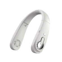 (White) camping kit White Small Portable USB Charging Foldable Sports Leaf Less Neck Hanging Fan Silent Mini Fan
