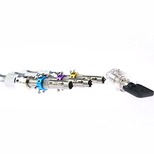 3pcs Tubular Lock Pick Tools with Transparent Tubular Lock,Locksmith Practice Set 1