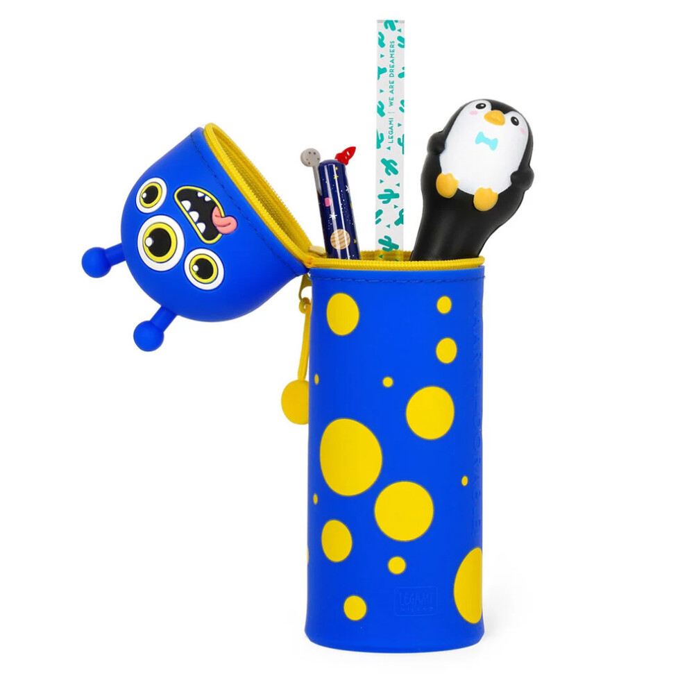 Legami 2-In-1 Soft Silicone Pencil Case - Kawaii Monster