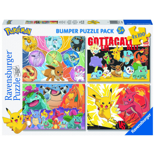 Ravensburger Puzzle - RAVENSBURGER - Bumper Pack Pokémon - 4100 Teile - Multicolor - Gelb
