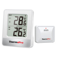 TP200C Indoor Outdoor Thermometer Wireless, Greenhouse Thermometer with Temperature Sensor Up to 150m, Outdoor Thermometers for Patio Garden Cellar