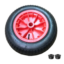 TAHA 14" RED Pneumatic Wheel/Replacement wheel (3.50-8) COMPLETE red