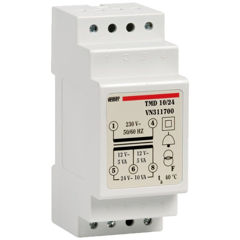 Vn311700 Model Tmd 10/24 Din-Rail Mounting Safety Transformer For Discontinuous Service 230/12-24V 8007951011705