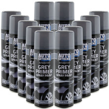 All Purpose Automotive Spray Paint 250ml Can Grey Primer Finish Aerosol Metal Interior Exterior Fast Dry Excellent Coverage Adhesion - Grey Primer -