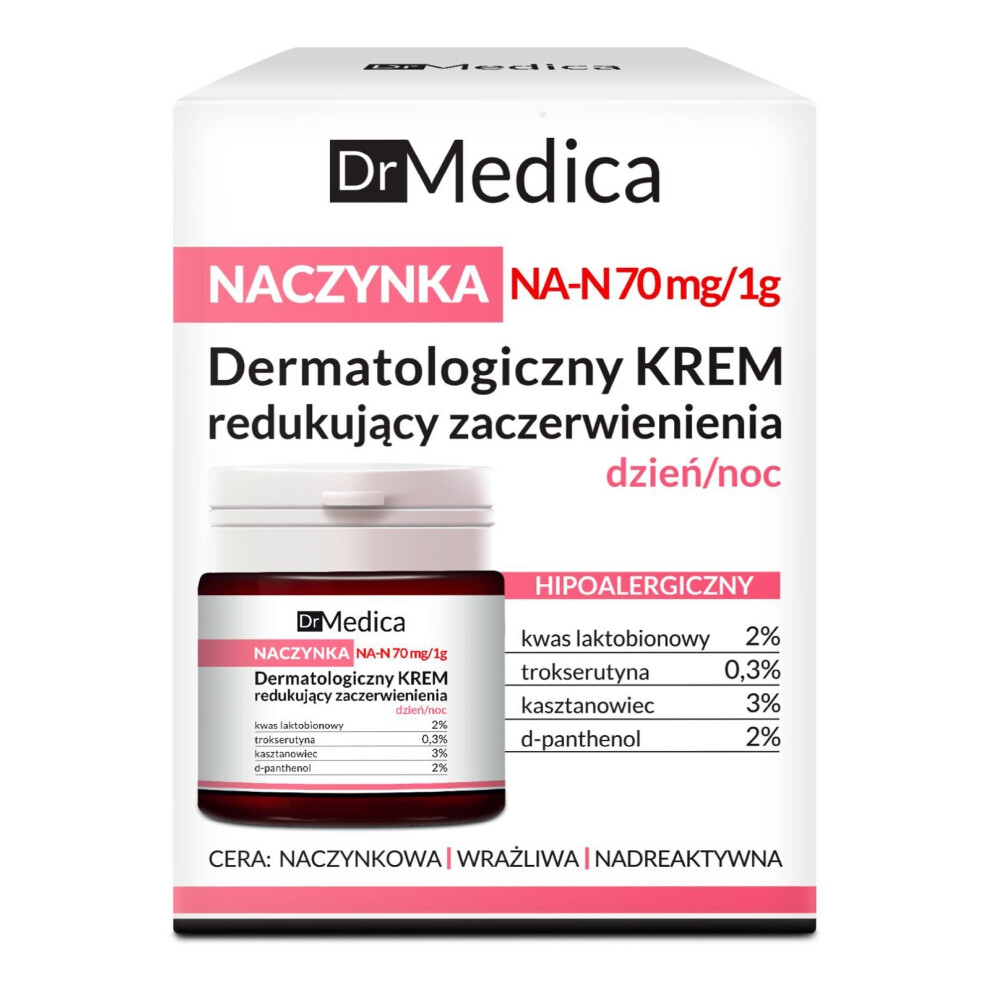 Bielenda Cream Dr Medica Capillaries Dermatological Face Reducing Skin Redness Day Night 50Ml