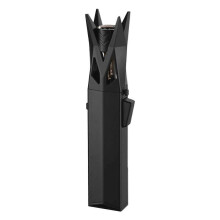 (Black) camping accessories Silver Windproof Lighter Inflatable Straight Metal Net Red Personality Wolf Thorn Shape Rotating Lighter