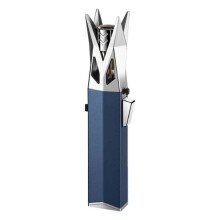 (Blue) camping accessories Silver Windproof Lighter Inflatable Straight Metal Net Red Personality Wolf Thorn Shape Rotating Lighter