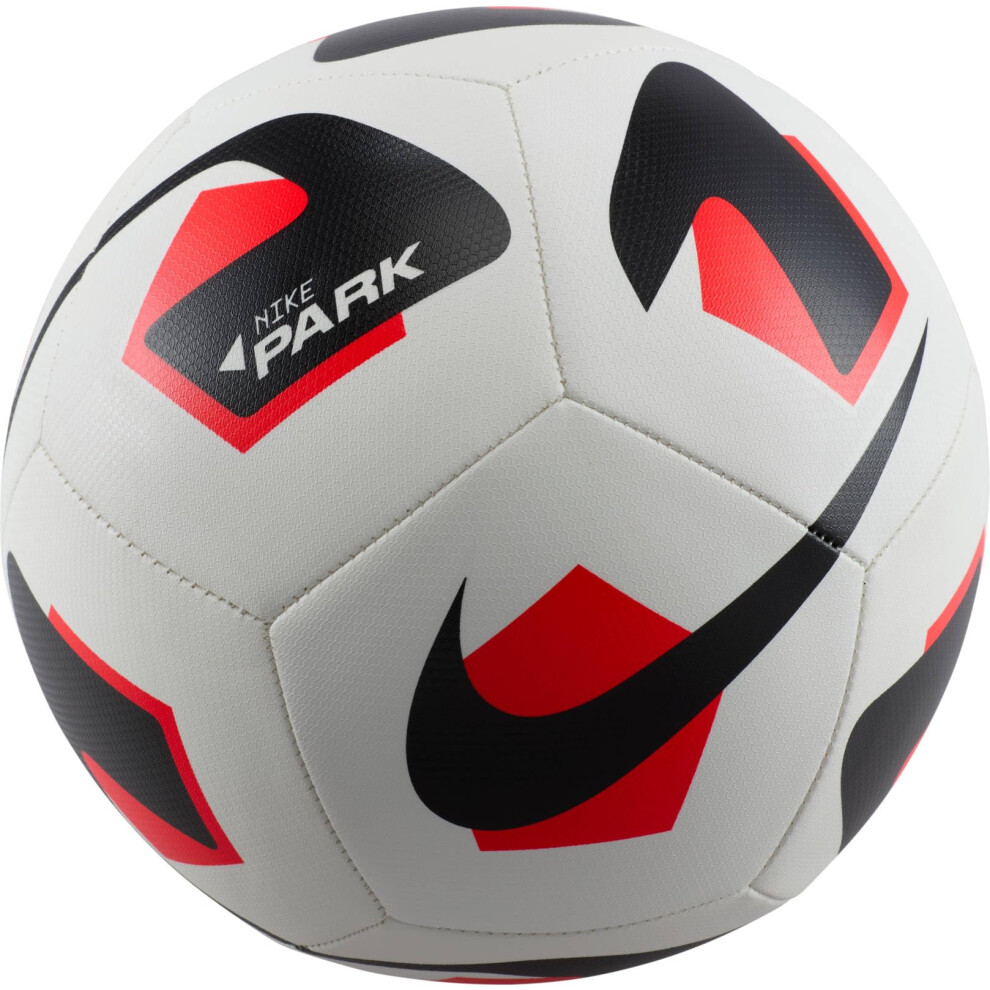 FZ7551-100 NK PARK TEAM - 2.0 - FA24 Recreational soccer ball Unisex WHITE/BRIGHT CRIMSON/BLACK Size 5
