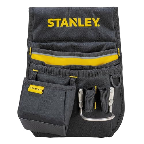 STANLEY Tool Belt Pouch, Double Pocket Storage Organiser, Hammer Loop, 1-96-181 1