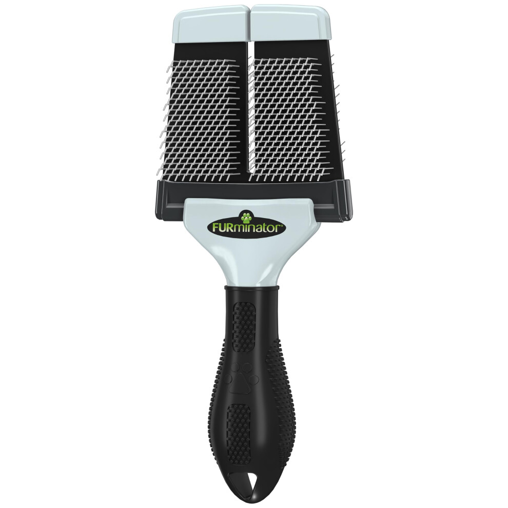 Furminator Large Slicker Brush - Gentle Grooming Tool For Medium Large Dogs & Cats - Tangle Free, Glossy Coat