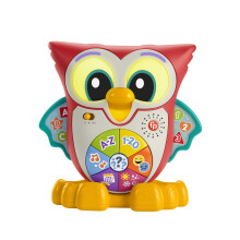 Fisher-Price Linkimals Light-Up & Learn Owl, French Version, interactive musical learning toy with lights and motion for toddlers ages 18 months