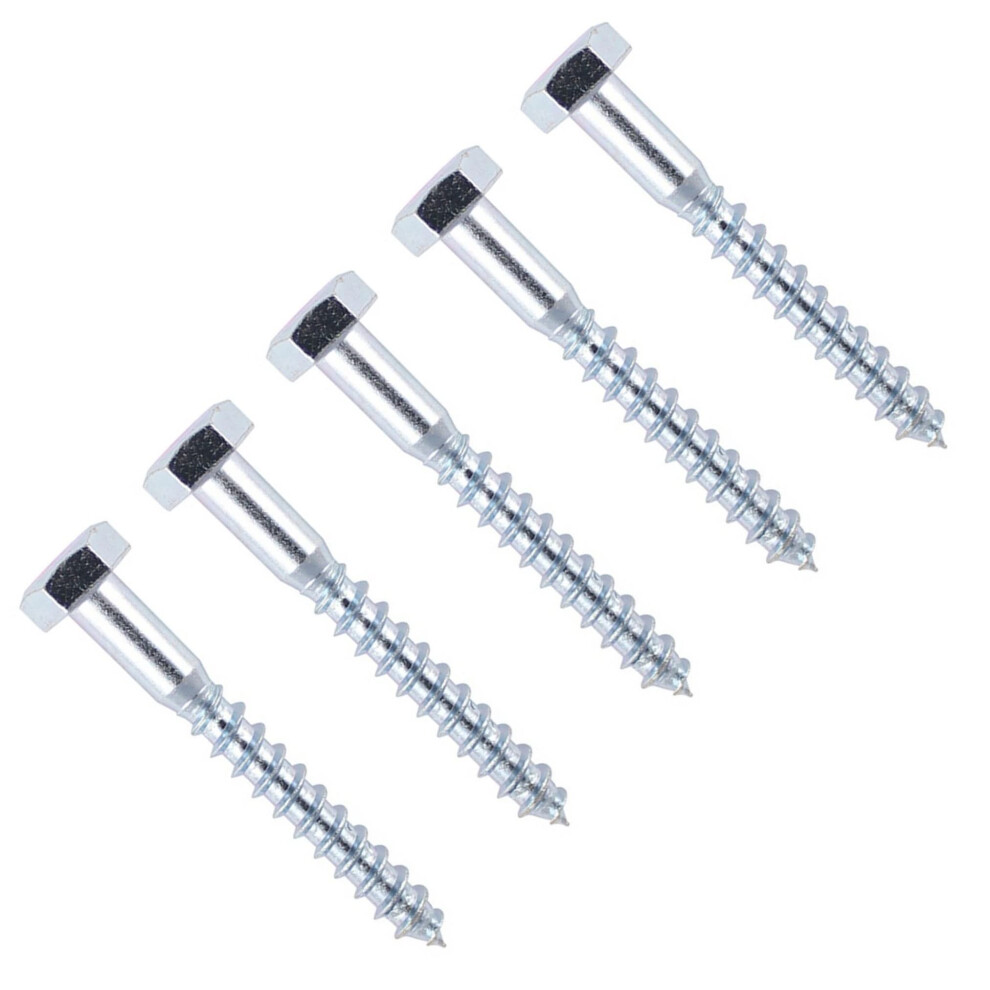Terf M8 X 100Mm Coach Screws Hex Head M8 (8Mm) X 100Mm Wood Masonry Brick Concrete Wall Fixing Lag Screw Bolts For Aerial Satellite Dish Tv Bracket 5059655020210