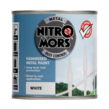 Hammered Metal Paint - Durable Finish for Metal Doors, Garden Furniture & Railings, UV & Rust Protection,White 250 ml