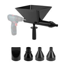 QWORK Electric Mortar Grout Gun, Plastic Cement Caulking Gun with 5 Nozzles