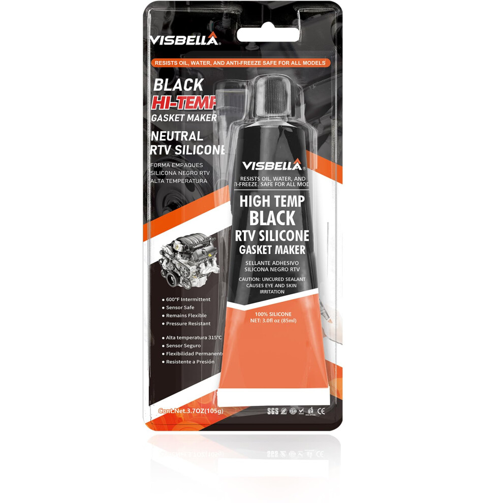 High Temperature Rtv Silicone Gasket Maker, Sealed Oil Resistant Waterproof Quick Dry Liquid For Bonding Internal Combustion, Steam Turbines, 797434006004