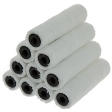 41861 Aspire 4 inch 10 Piece Pack Paint Mini Roller Covers Professional 5MM Short Pile Sleeve Premium Microfibre for Smooth Surfaces Doors Trim