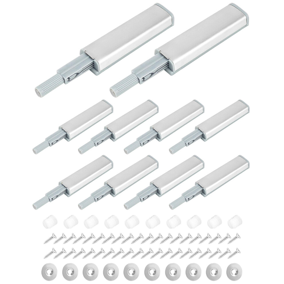 Qwork 10 Pieces Push To Open Door Catches Cabinets, Soft Close Magnetic Door Catch, Screw Fixing, For Drawers, Dressers 795973627643
