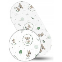 80x38cm Fitted Sheet 100% Cotton for Baby Moses Basket Pram Fairy-tale Forest